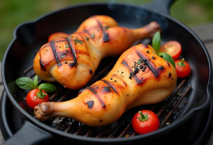 Juicy Grilled Chicken Legs with Colorful Veggies